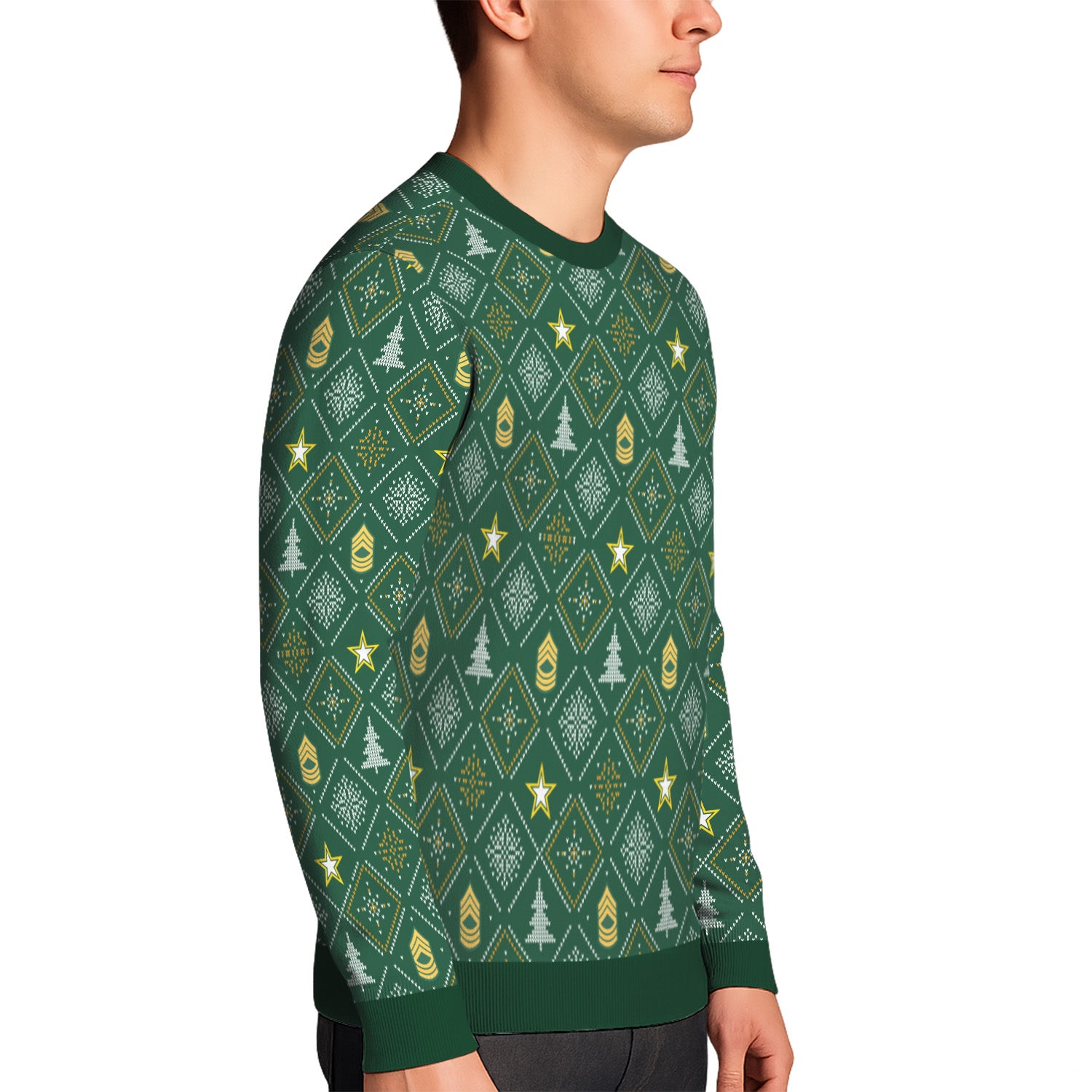 Custom Ranks US Army Ugly Christmas Sweater for Women Men TUST03