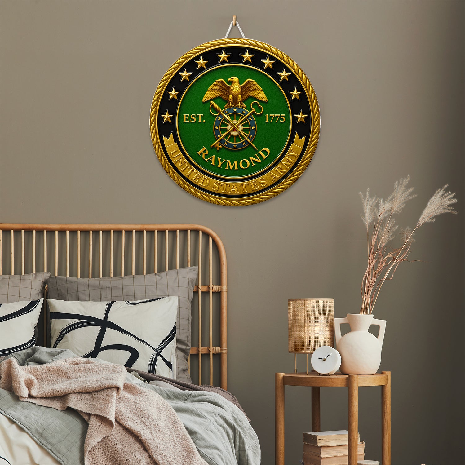 US Army Veteran Round Sign