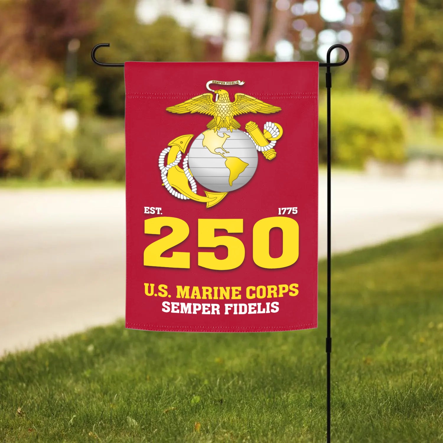 MARlNE Est 1775 Semper Fidelis Garden Flag Twin-Side Printing