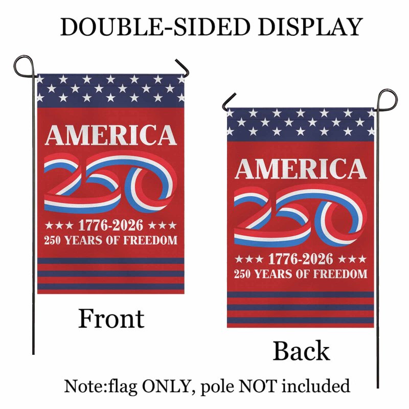 America 250 1776 - 2026 Garden Flag 12''x18'' Twin-Side Printing