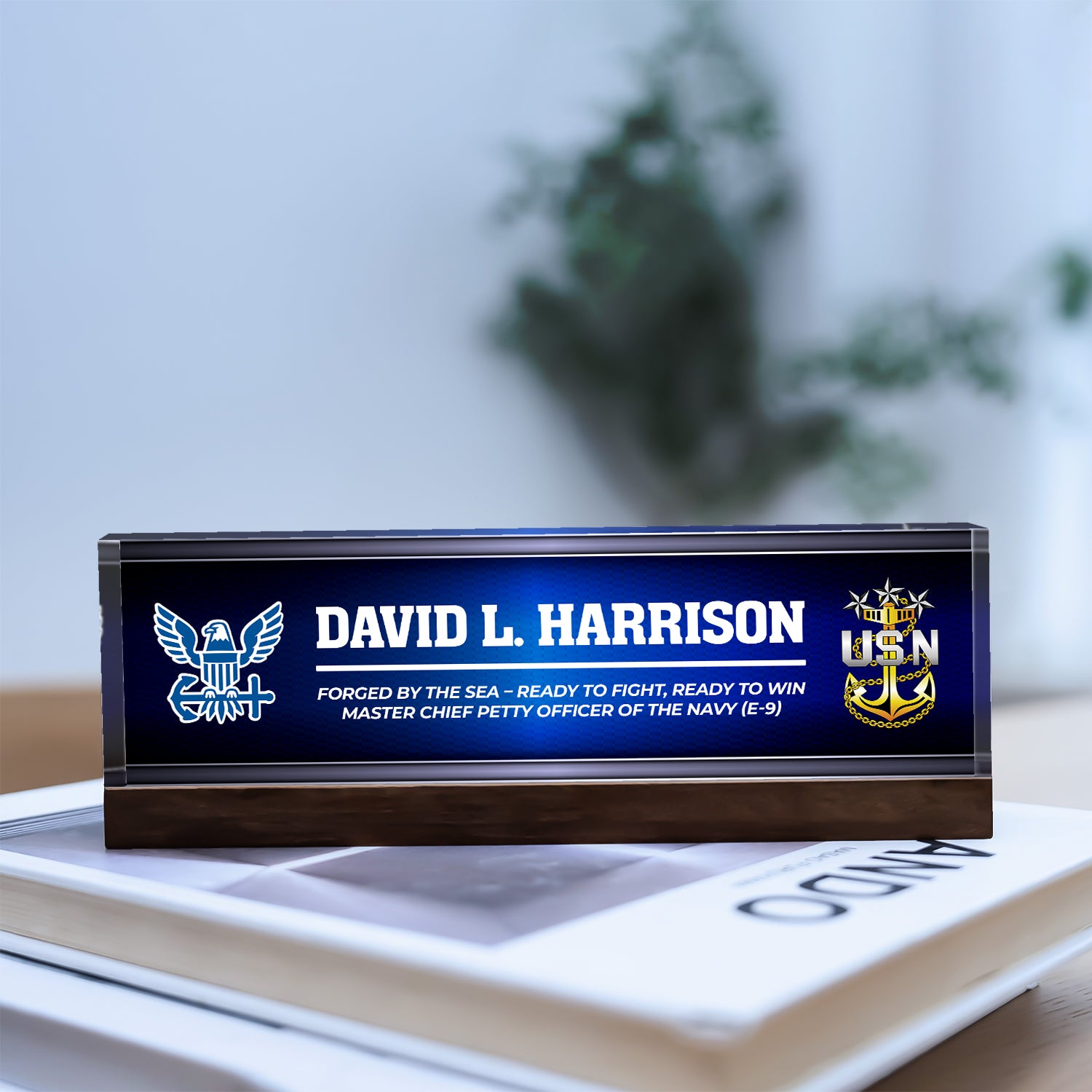 Custom U.S. Navy Retirement Acrylic Plaque – Personalized Veteran Gift