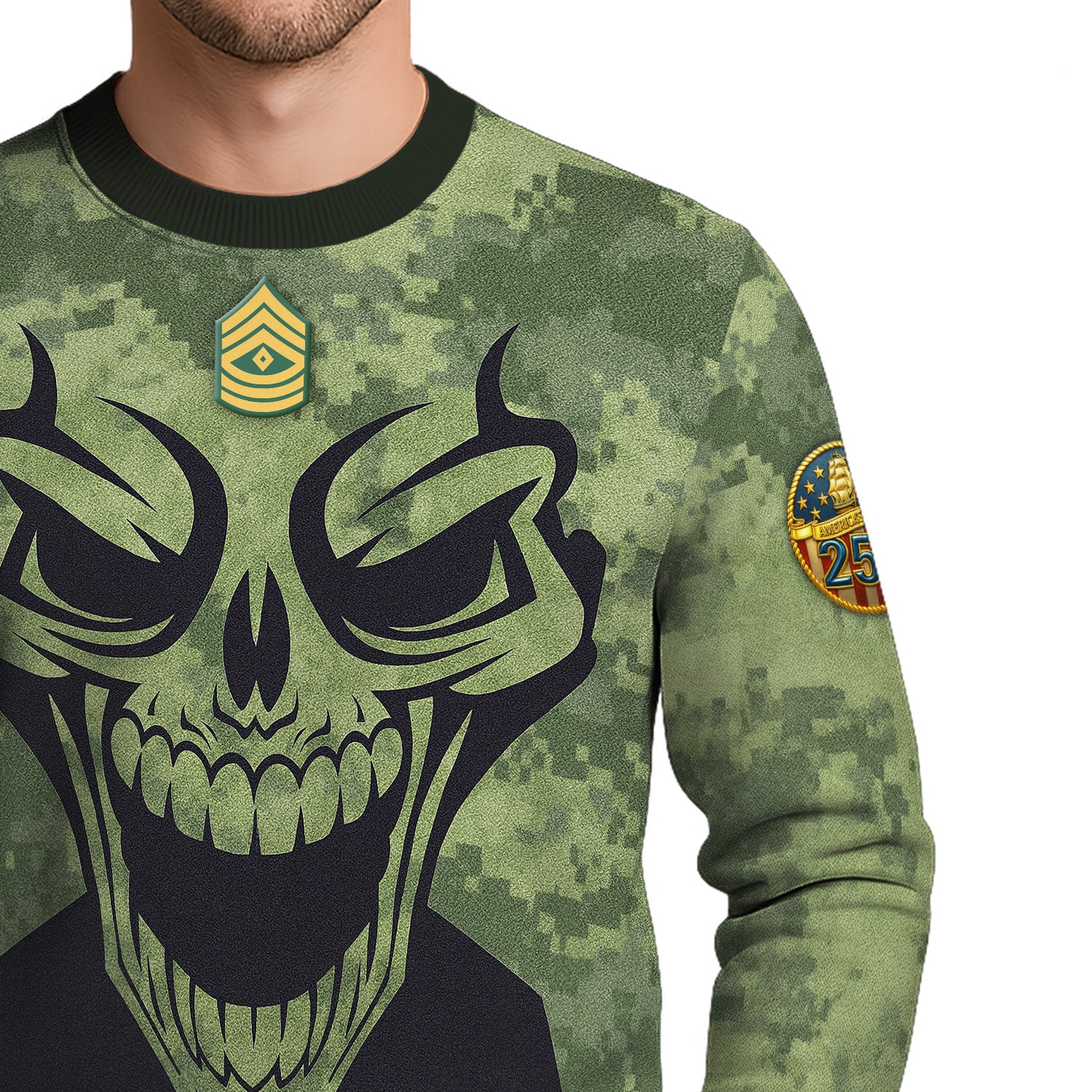 Personalized US Army Ugly Christmas Sweater TUST08