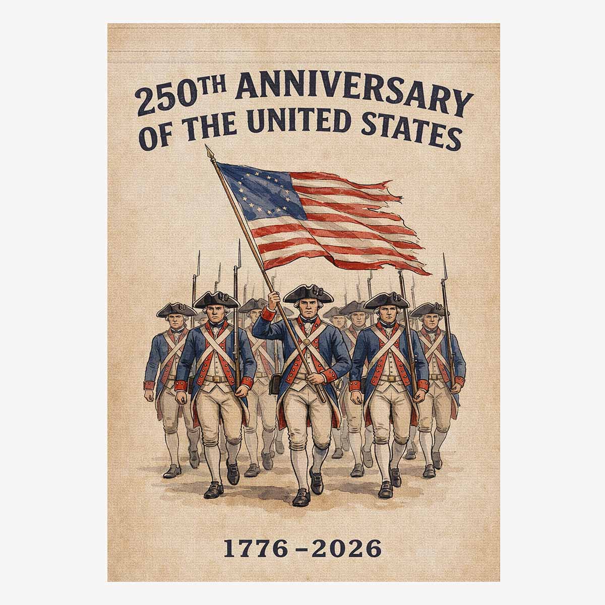 250th Anniversary USA House Flag Patriotic American Revolution 1776-2026 Banner