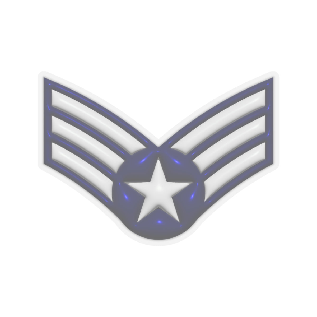 US Air Force E-4 Buck Sergeant 3D Effect Stickers