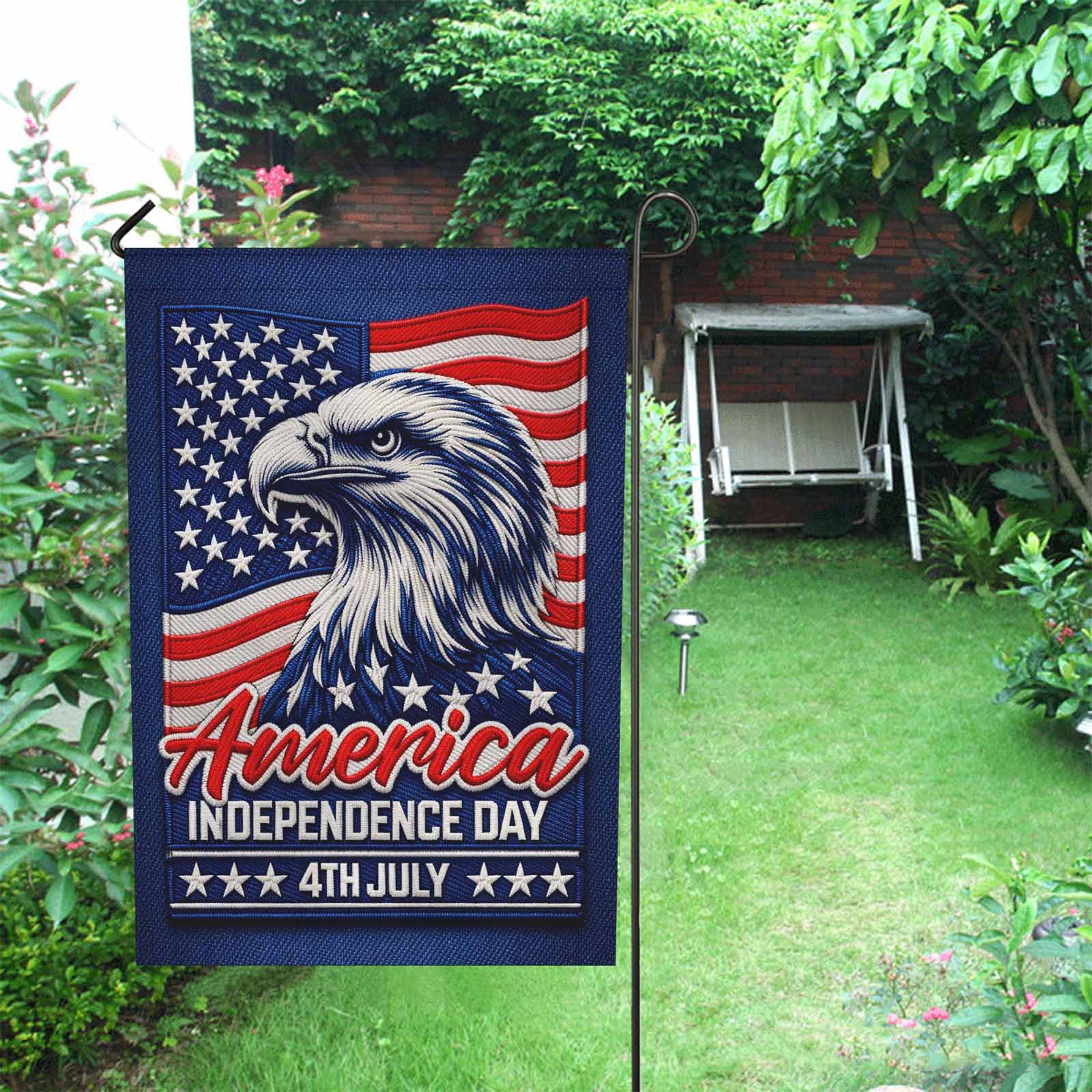 American Eagle Garden Flag Patriotic USA Independence Day July 4 Decor