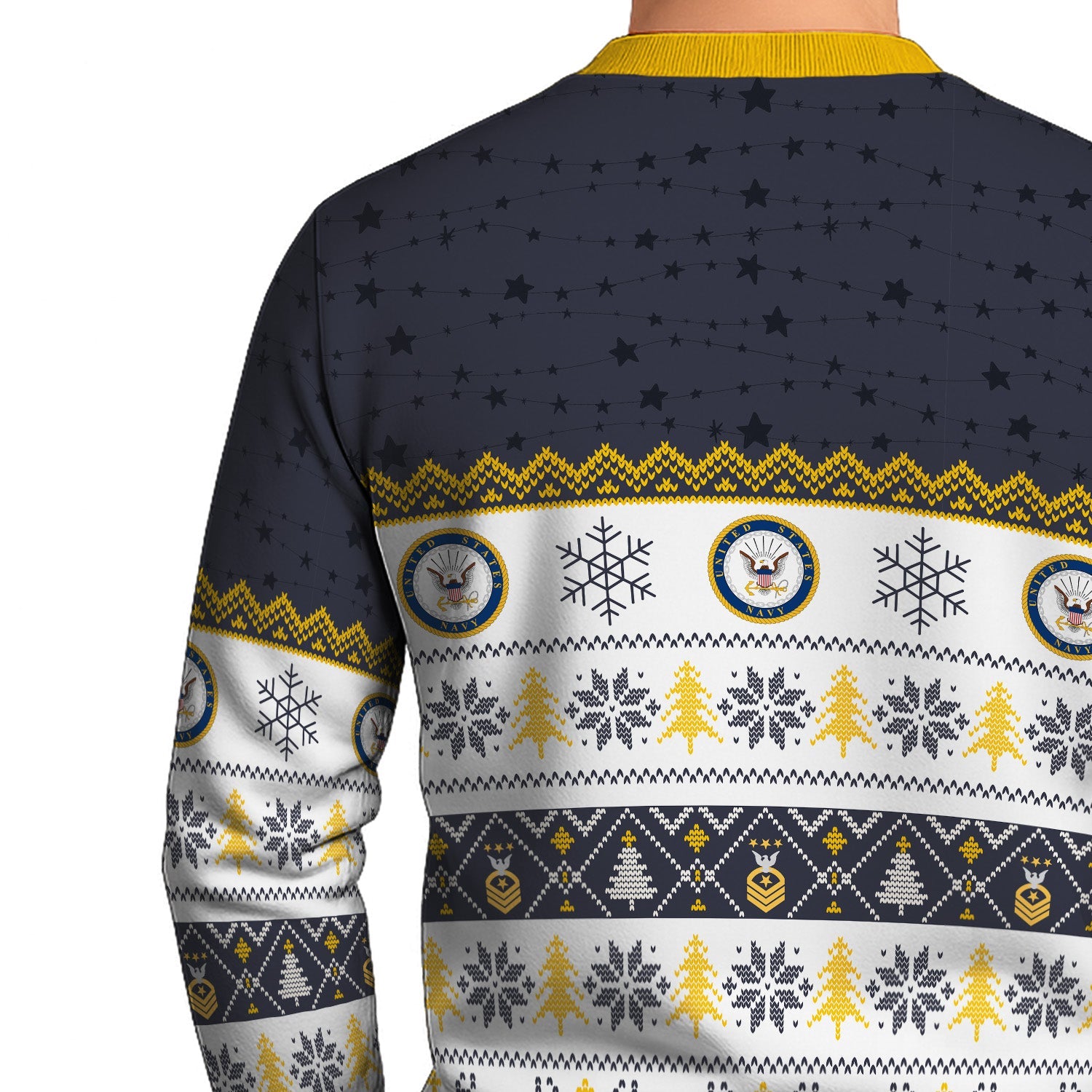 Personalized US Navy Christmas Ugly Sweater TUST06