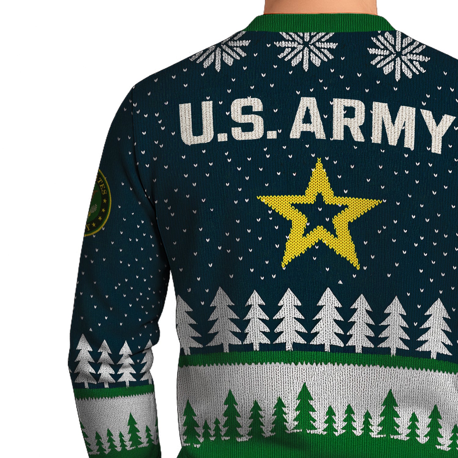 US Army Santa Cloud Christmas Ugly Christmas Sweater