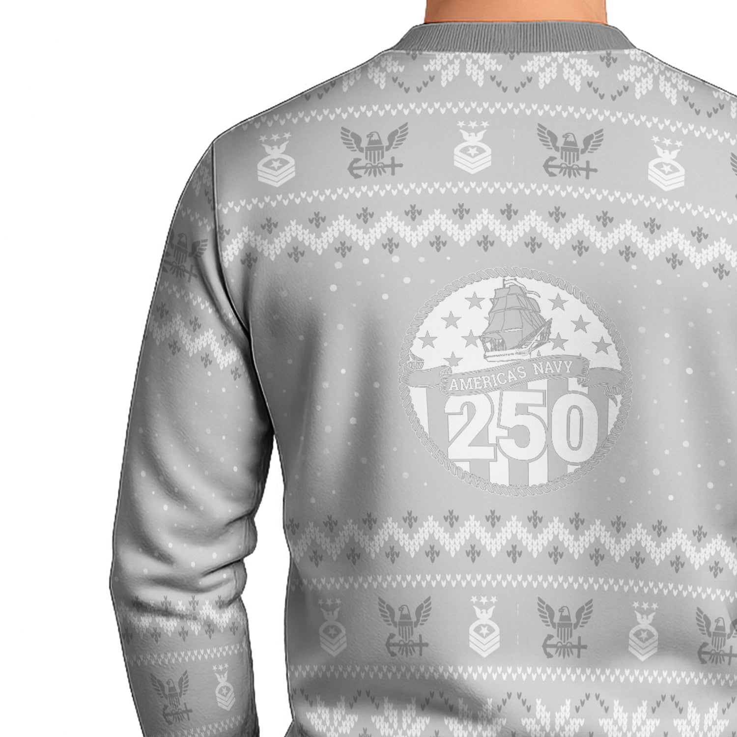 Personalized US Navy Christmas Ugly Sweater TUST08