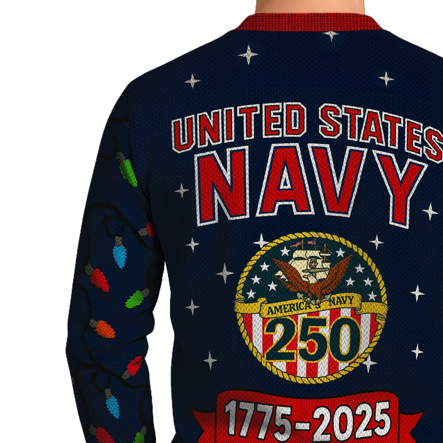 US Navy 1775 - 2025 Christmas Ugly Sweater