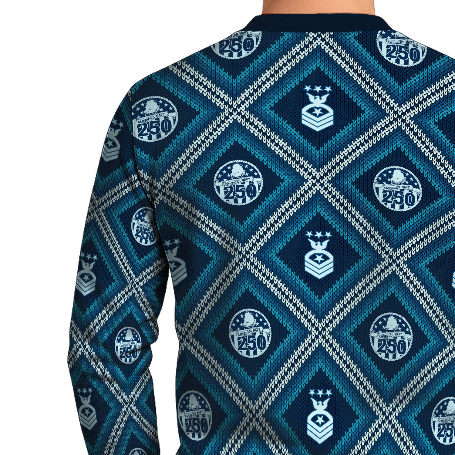 Personalized US Navy Christmas Ugly Sweater JUST10