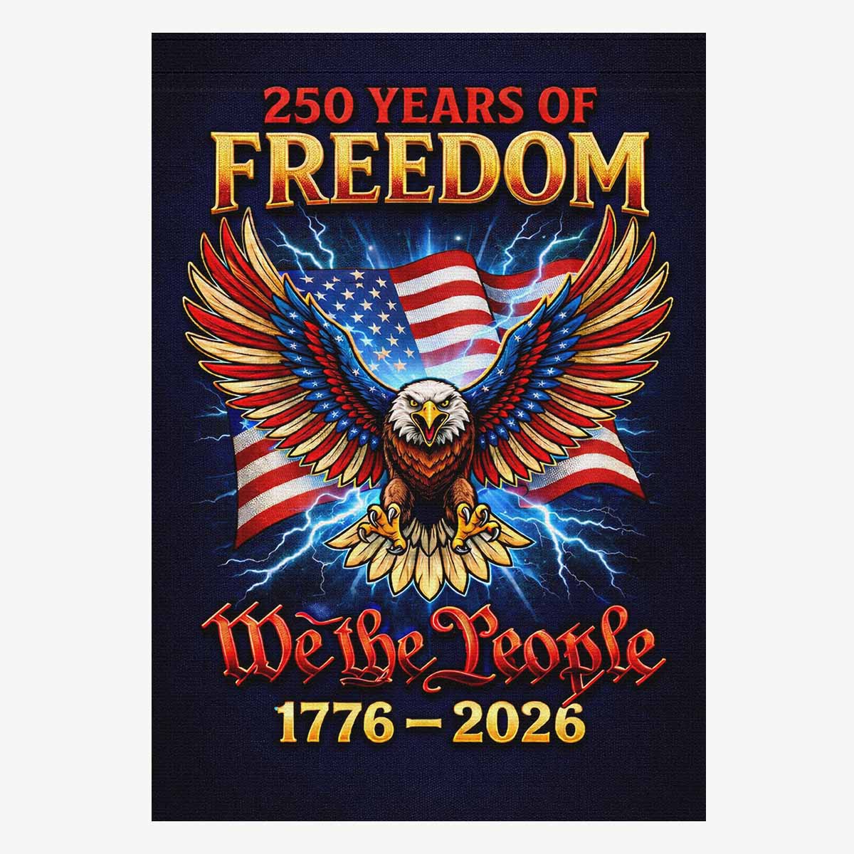 America 250 Patriotic Eagle House Flag 1776-2026 We The People Freedom Flag