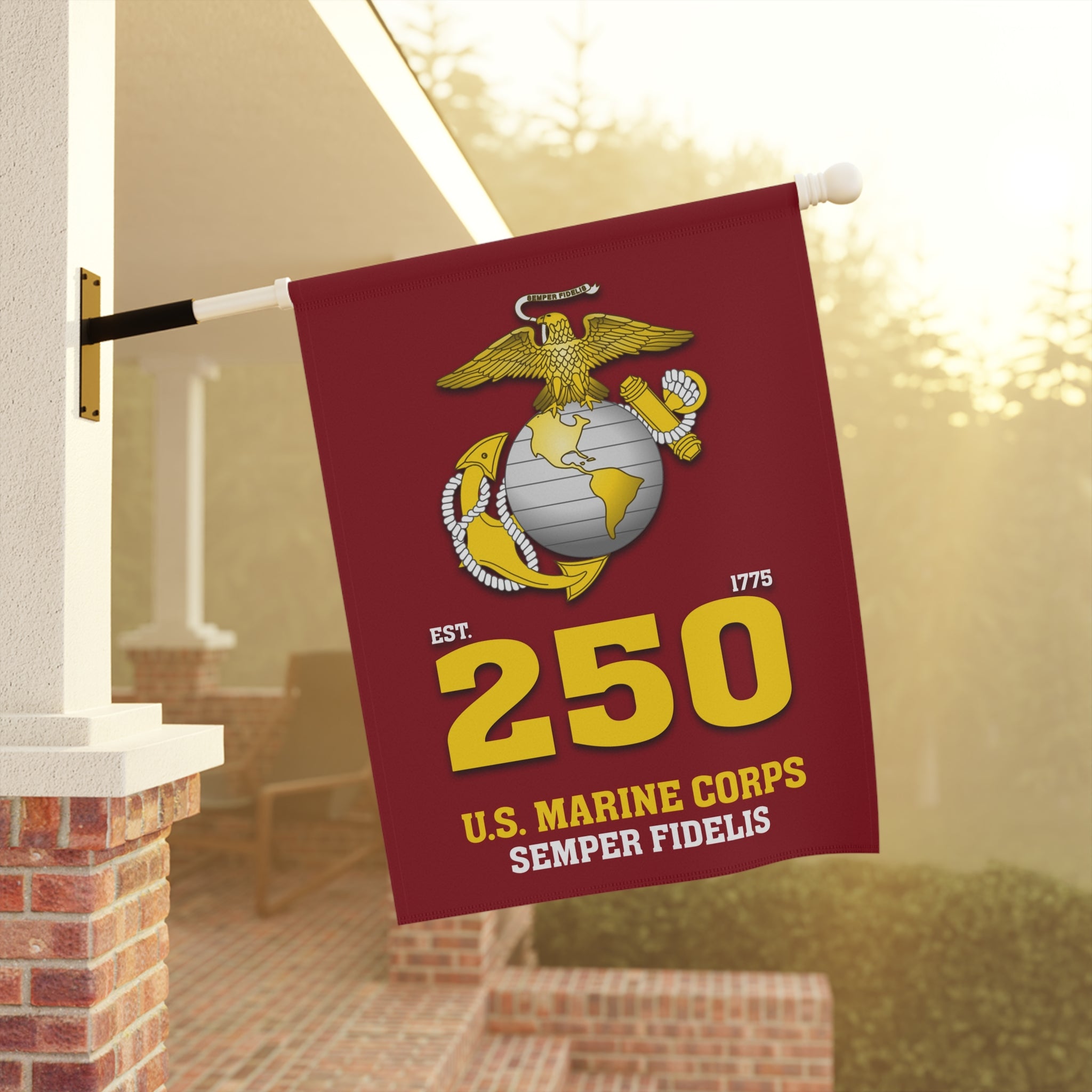 MARlNE Est 1775 Semper Fidelis Garden Flag Twin-Side Printing