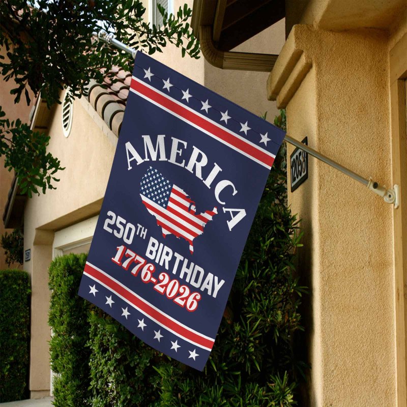 America 250th Birthday 1776 - 2026 House Flag 28''x40'' Twin-Side Printing