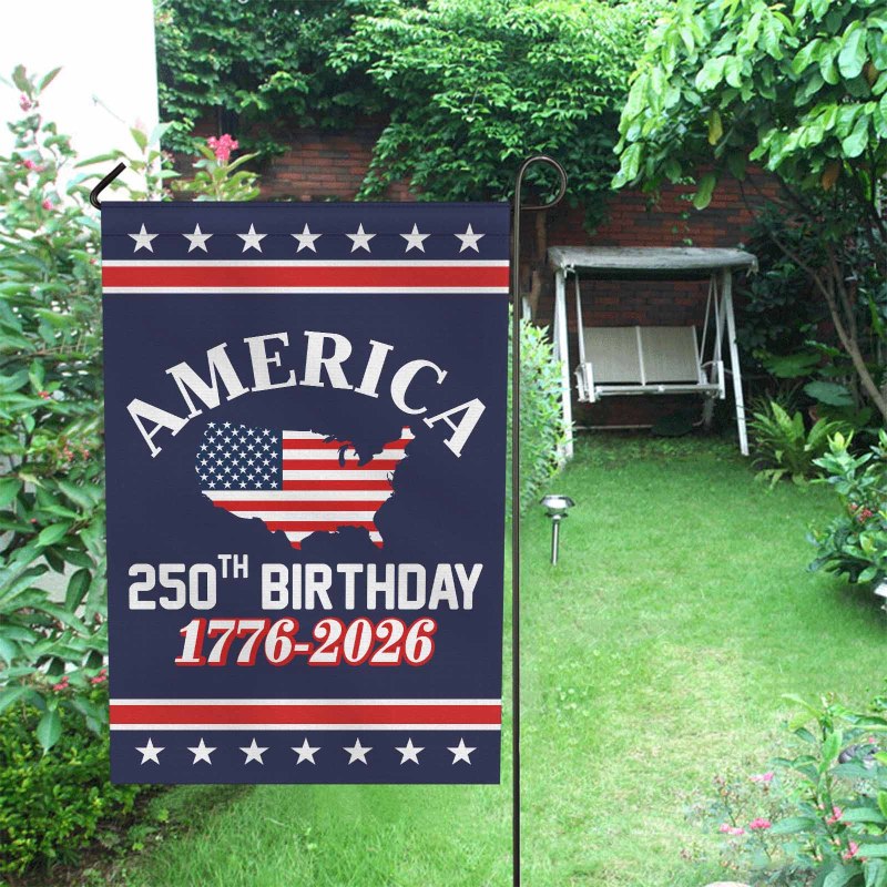 America 250th Birthday 1776 - 2026 Garden Flag 12''x18'' Twin-Side Printing