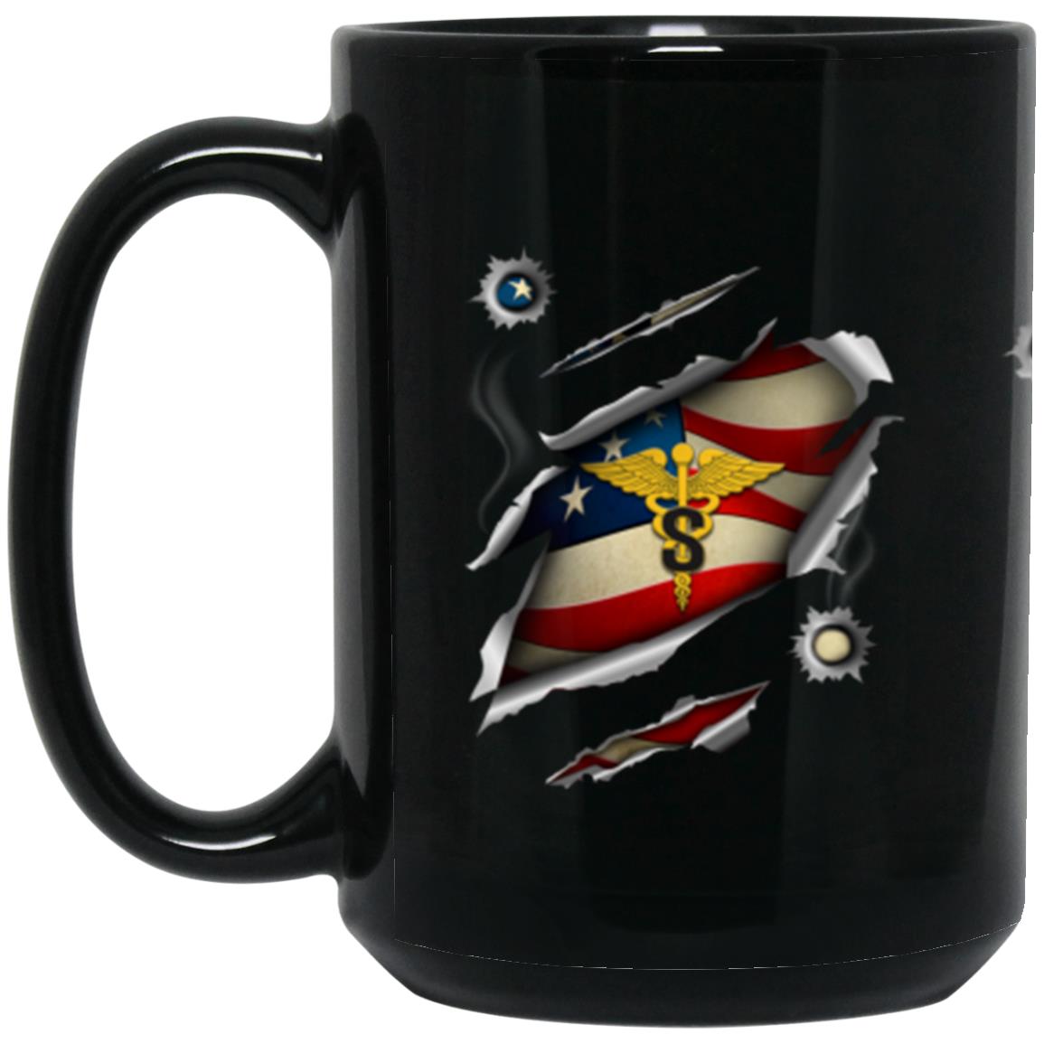 US Army Medical Specialist Corps 11oz - 15oz Black Mug