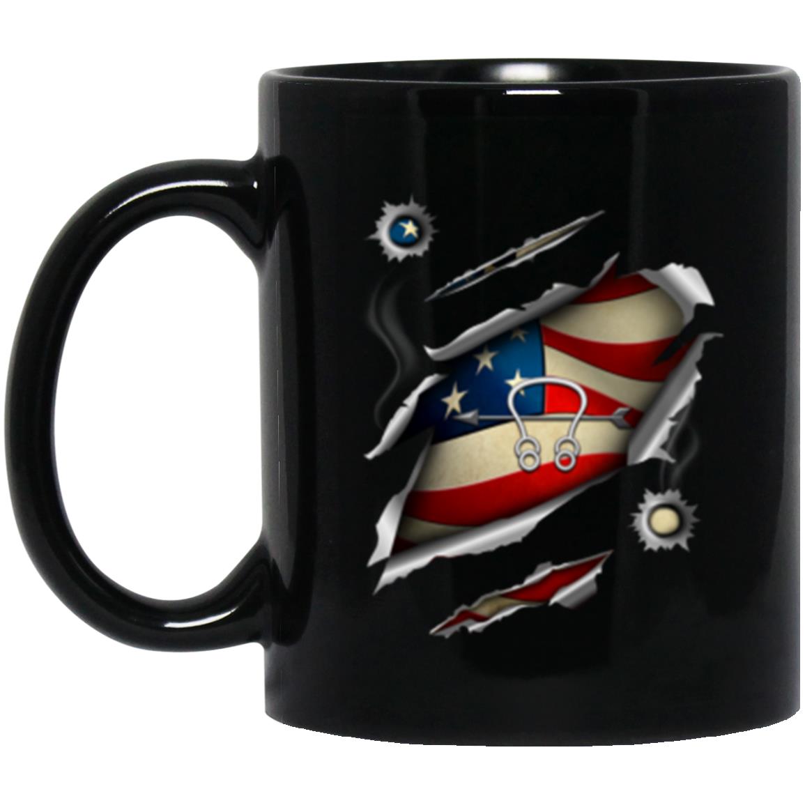 US Navy Sonar Technician Navy ST 11oz - 15oz Black Mug