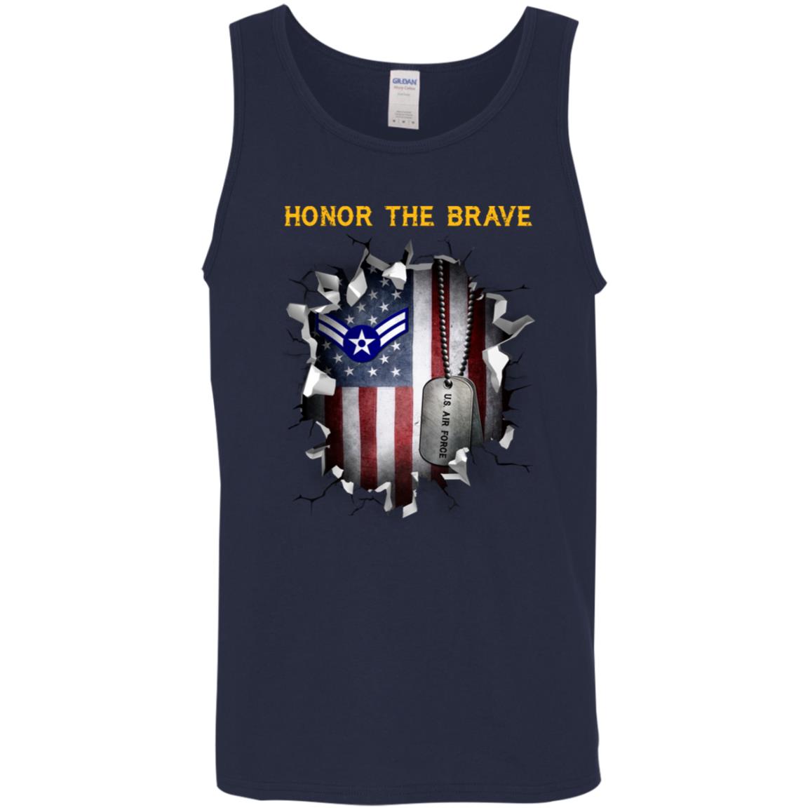 US Air Force E-3 Airman First Class A1C E3  - Honor The BraveEnlisted Airman AF  - Honor The Brave - Honor The Brave Front Shirt