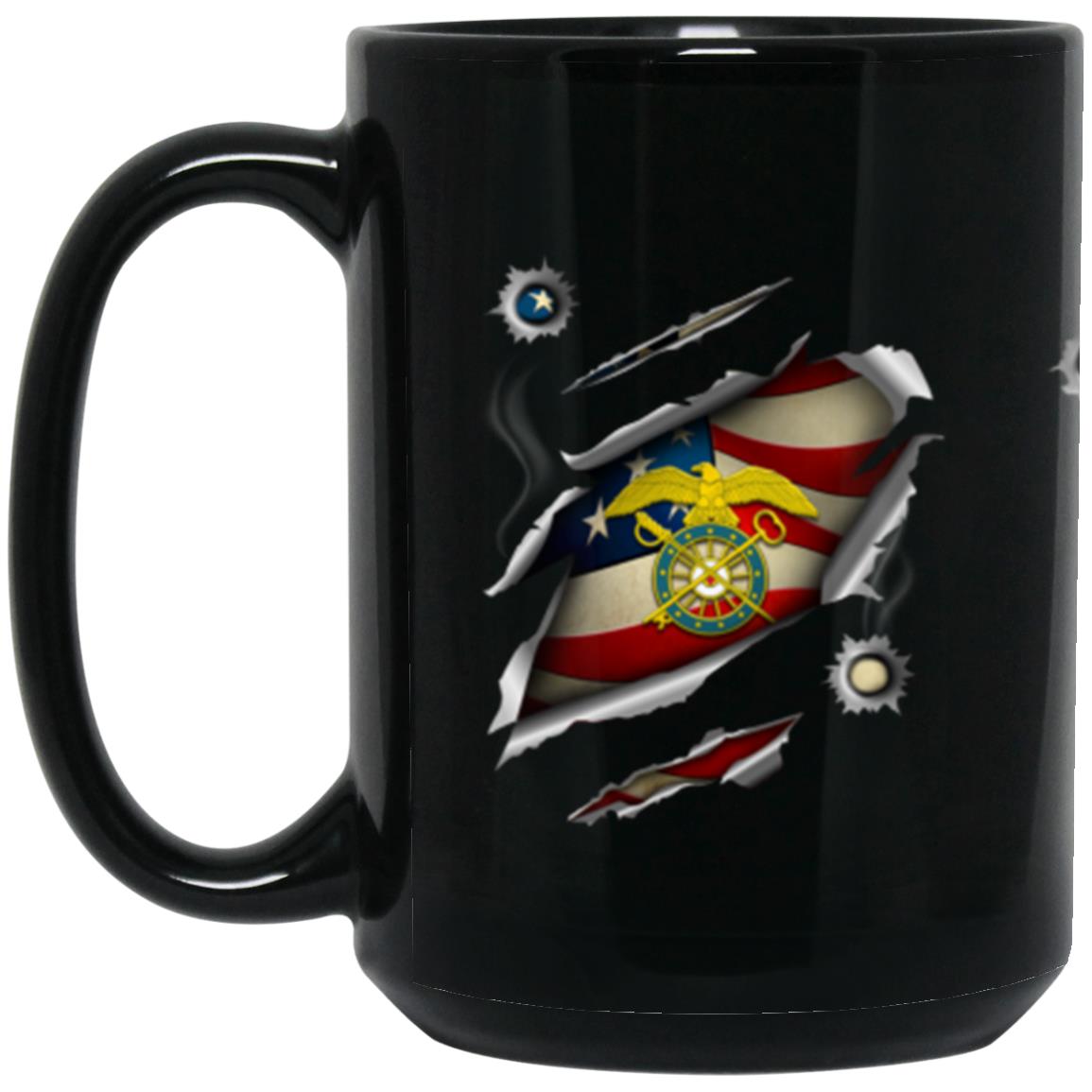 US Army Quartermaster Corps 11oz - 15oz Black Mug