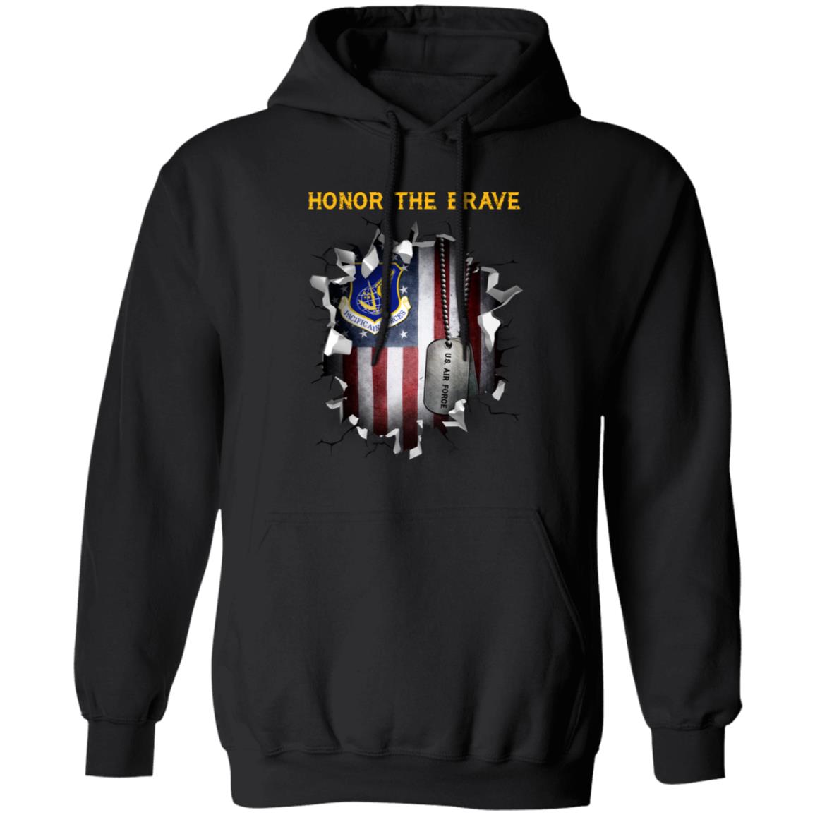 US Air Force Pacific Air Forces  - Honor The Brave Front Shirt