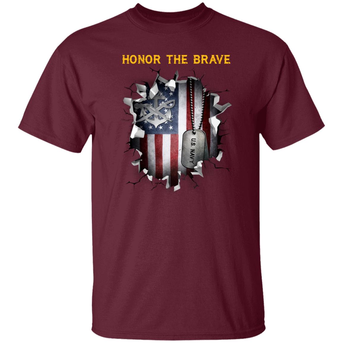 Navy Special Warfare Boat Operator Navy SB - Honor The Brave Front Shirt