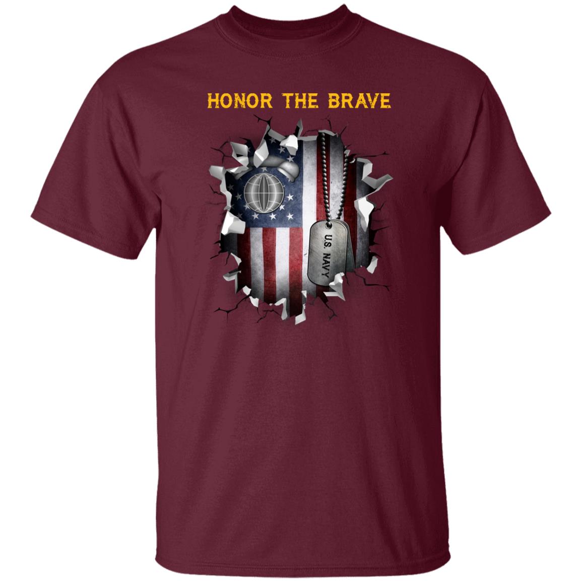 Navy Interior Communications Electrician Navy IC - Honor The Brave Front Shirt