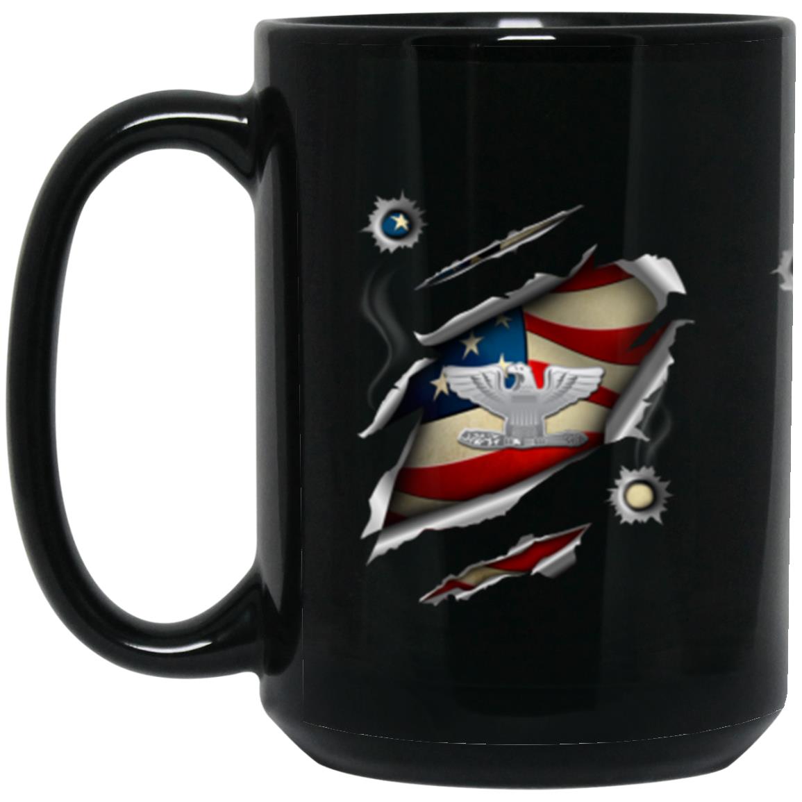 US Navy O-6 Captain O6 CAPT Senior Officer 11oz - 15oz Black Mug