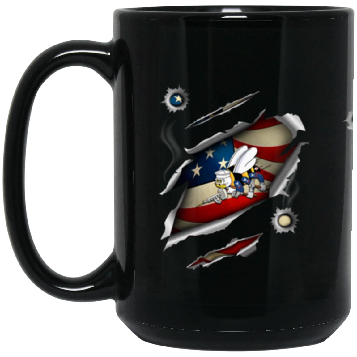 US Navy Seabees 11oz - 15oz Black Mug