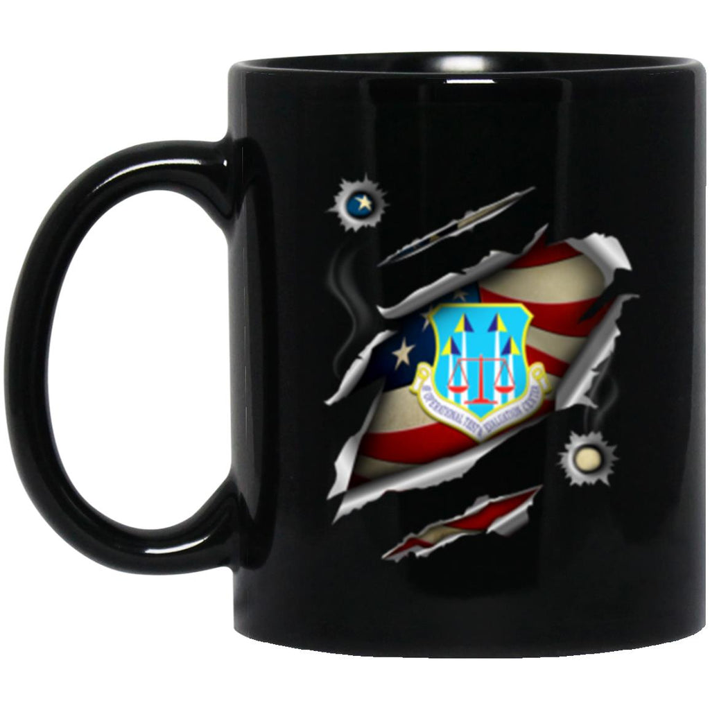 US Air Force Operational Test and Evaluation Center 3D Bullet Holes Effect 11oz - 15oz Black Mug