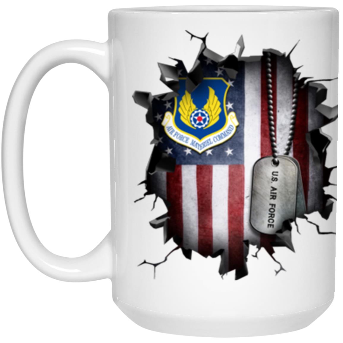 US Air Force Materiel Command 3D Break Effect Coffee Mug 11oz - 15oz White Mug