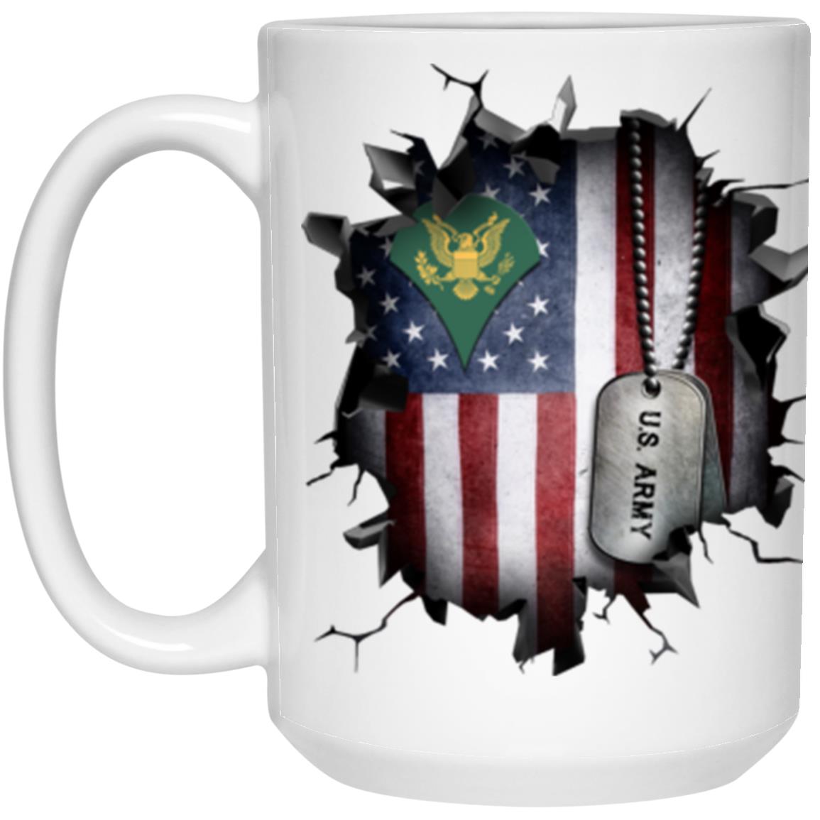 US Army E-4 SPC E4 Specialist Ranks 3D Break Effect 11oz - 15oz White Mug