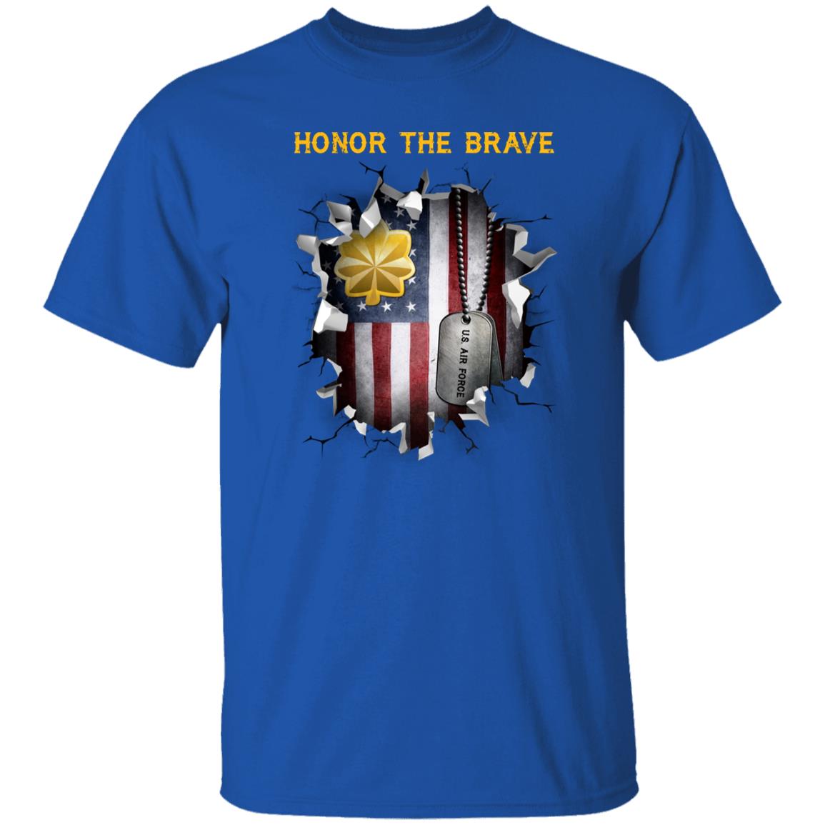 US Air Force O-4 Major Maj O4 Field Officer  - Honor The Brave - Honor The Brave Front Shirt