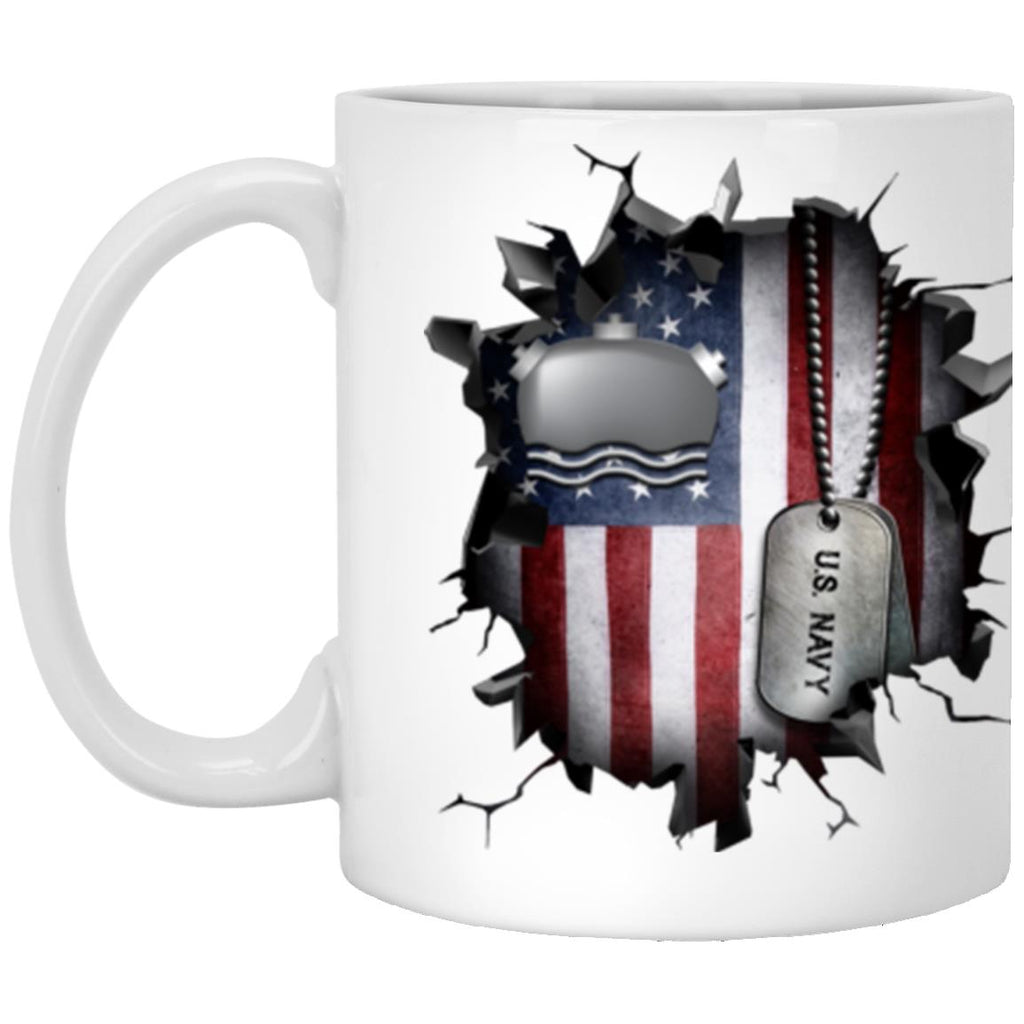 US Navy Mineman Navy MN 3D Break Effect 11oz - 15oz White Mug