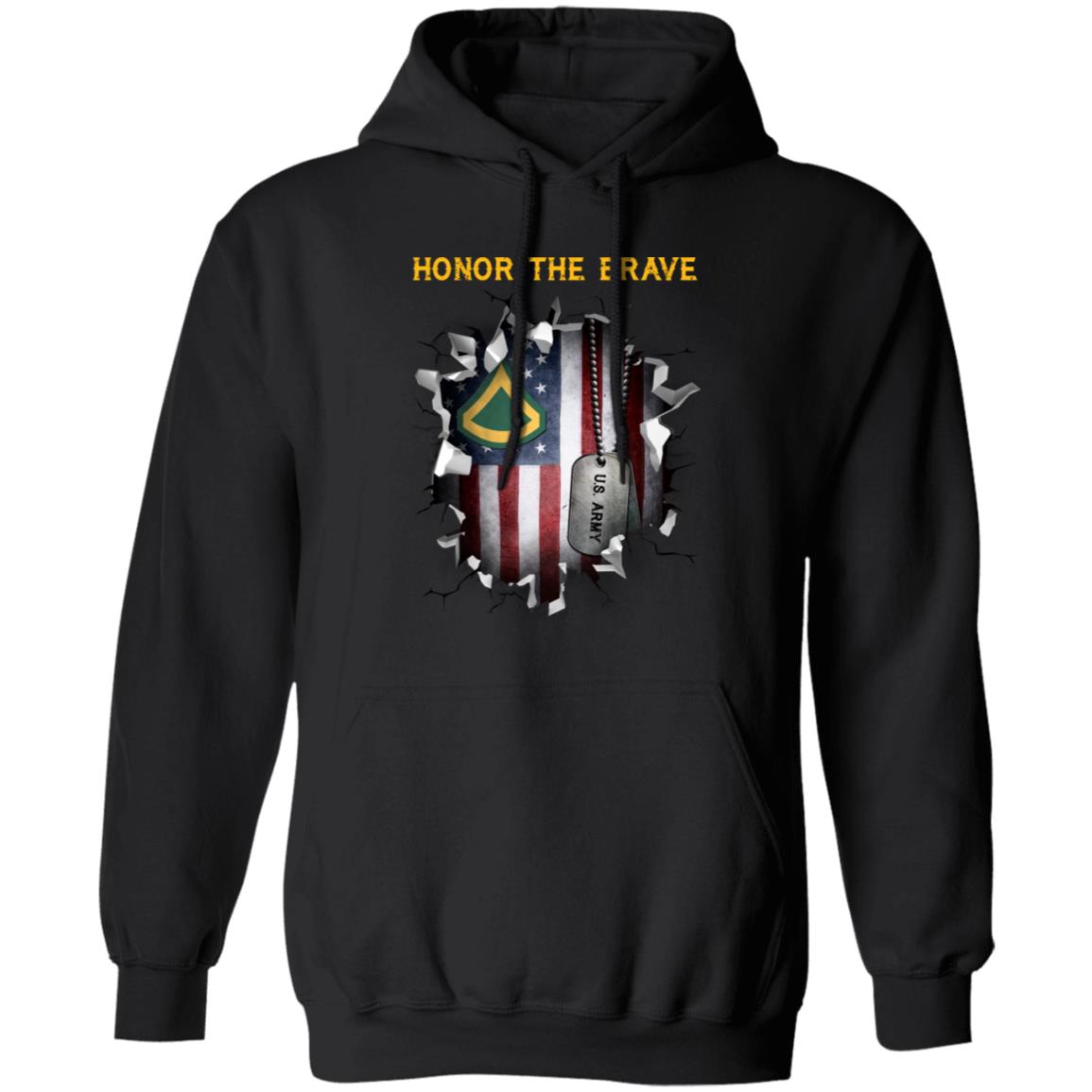 US Army E-3 PFC E3 Private First Class - Honor The Brave Front Shirt