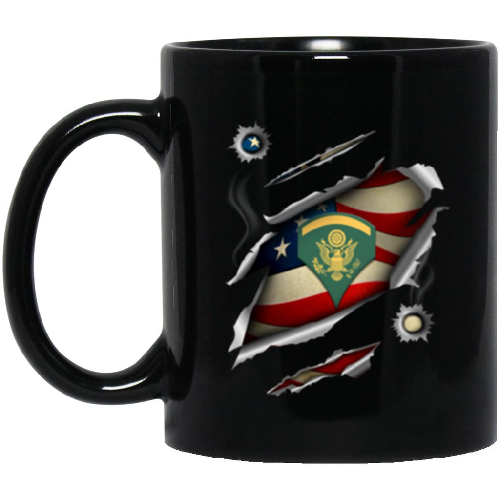 US Army E-5 SPC E5 Specialist Ranks 11oz - 15oz Black Mug