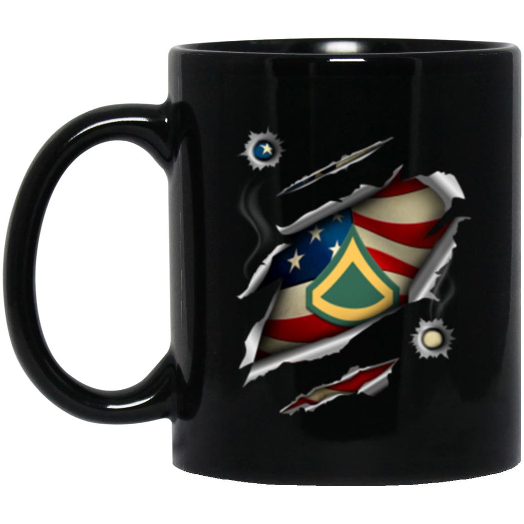 Army E-3 PFC E3 Private First Class Ranks 11oz - 15oz Black Mug