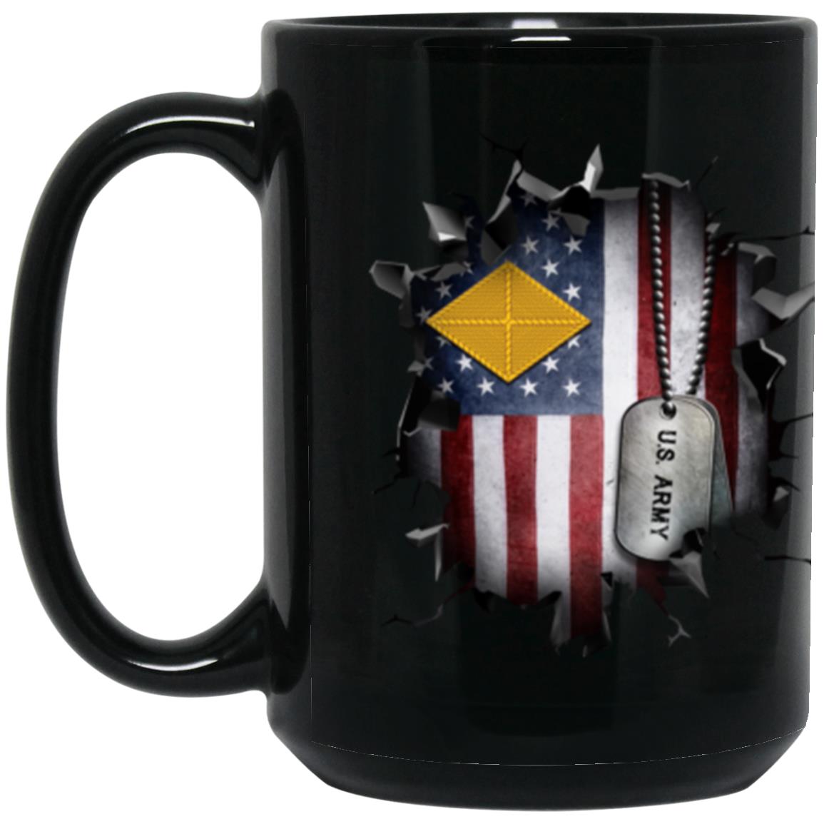 US Army Finance Corps 3D Break Effect 11oz - 15oz Black Mug