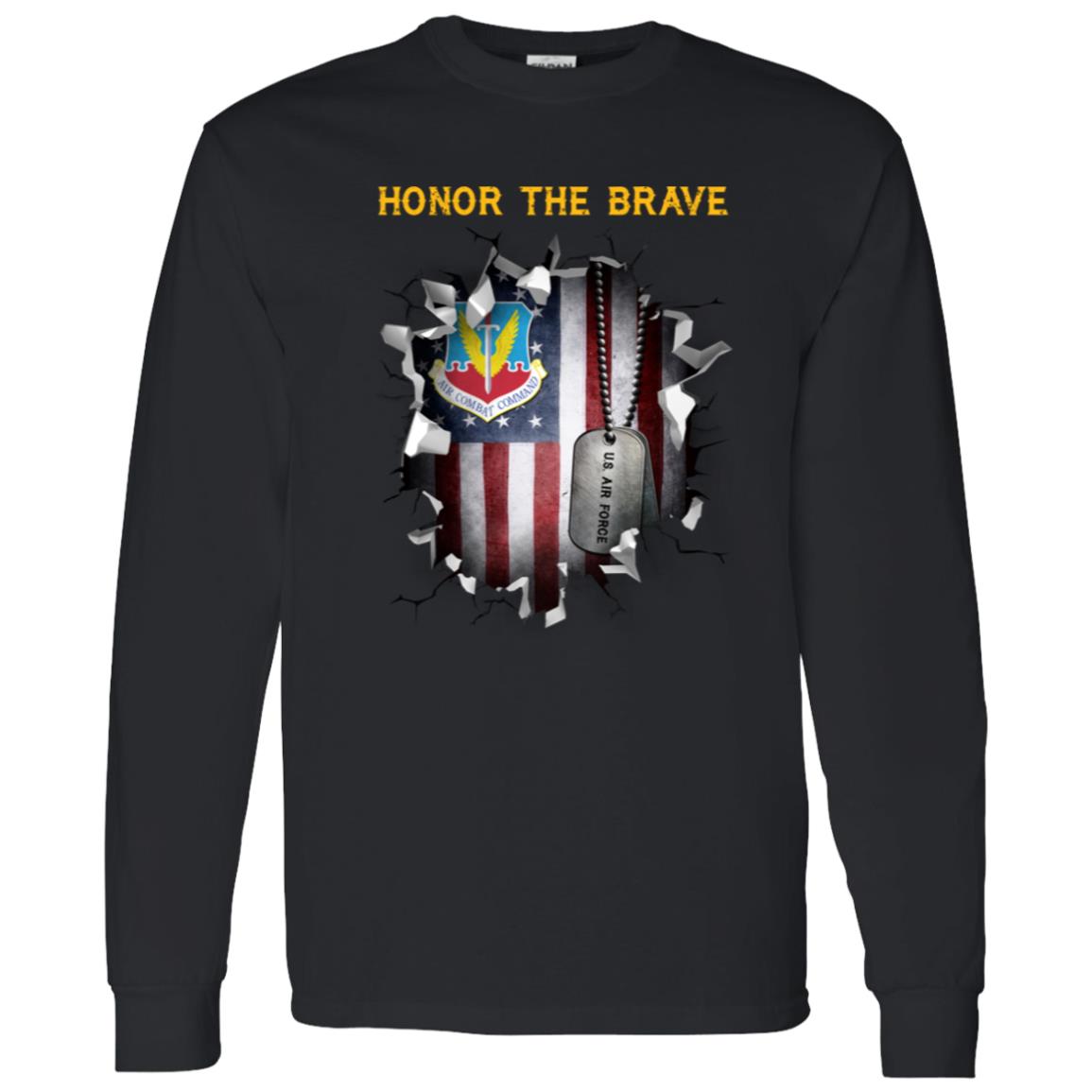 US Air Force Air Combat Command - Honor The Brave Front Shirt