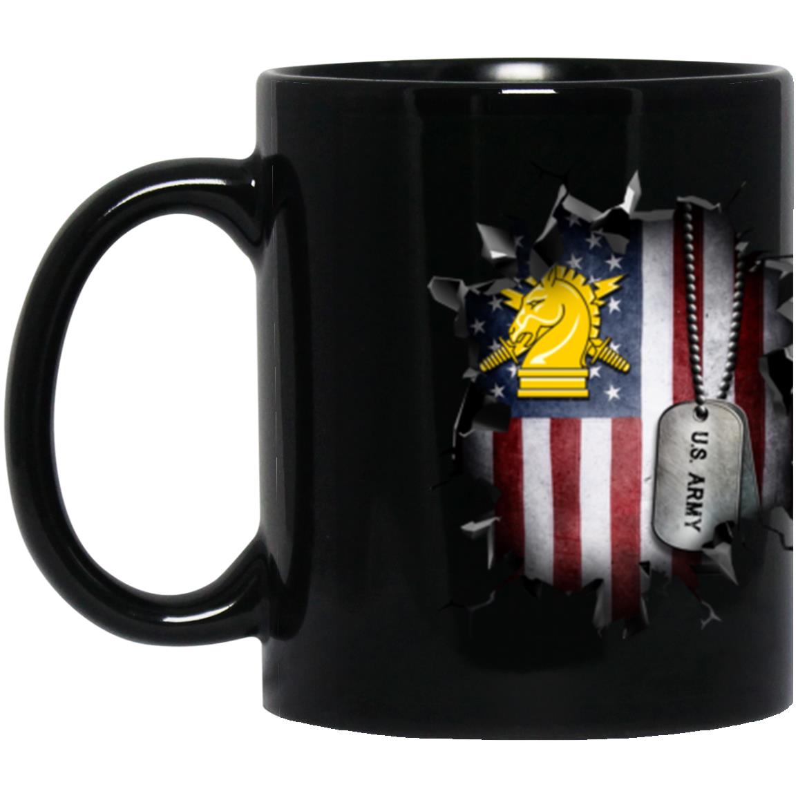 US Army Psychological Ops 3D Break Effect 11oz - 15oz Black Mug