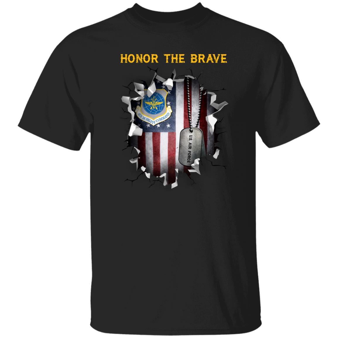 US Air Force Air Mobility Command - Honor The Brave Front Shirt