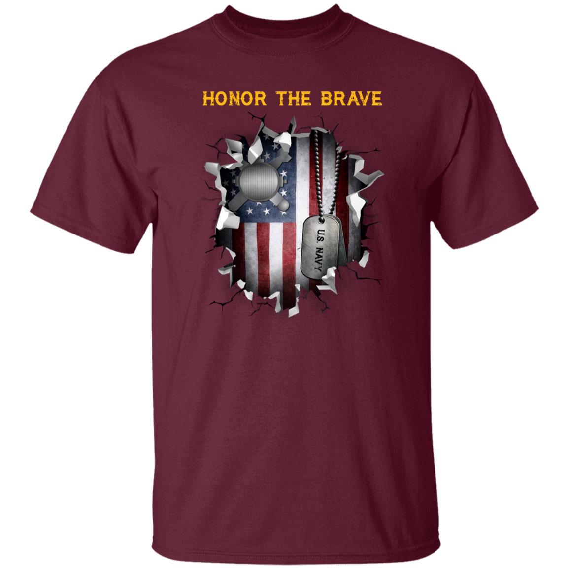 Navy Explosive Ordnance Disposal Navy EOD - Honor The Brave Front Shirt