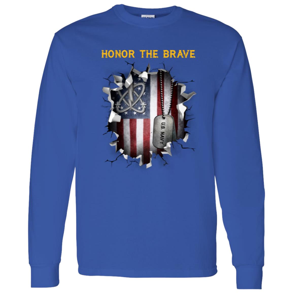 Navy Electronics Warfare Technician Navy EW - Honor The Brave Front Shirt