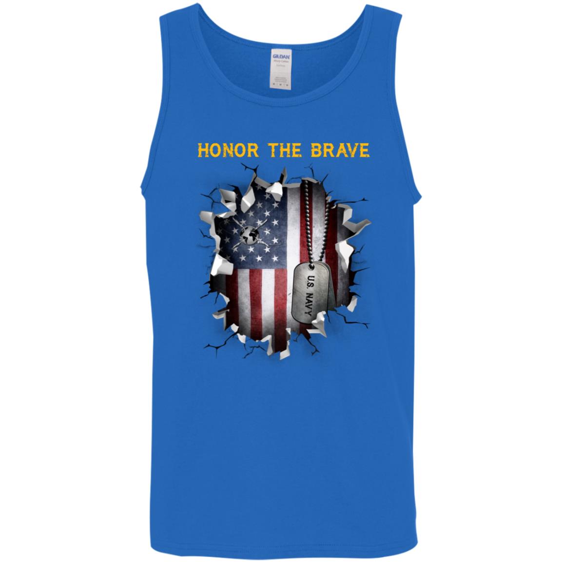 Navy Mass Communications Specialist Navy MC - Honor The Brave Front Shirt