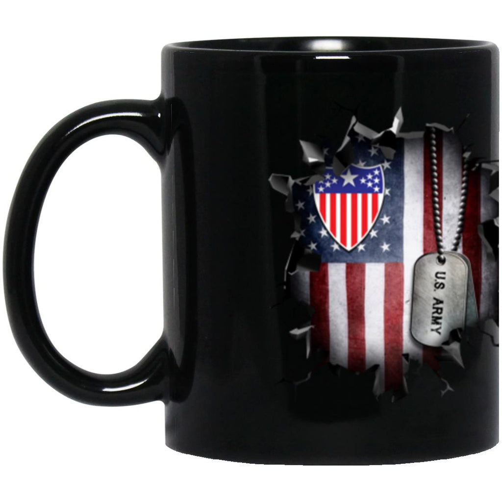 US Army Adjutant General 3D Break Effect 11oz - 15oz Black Mug