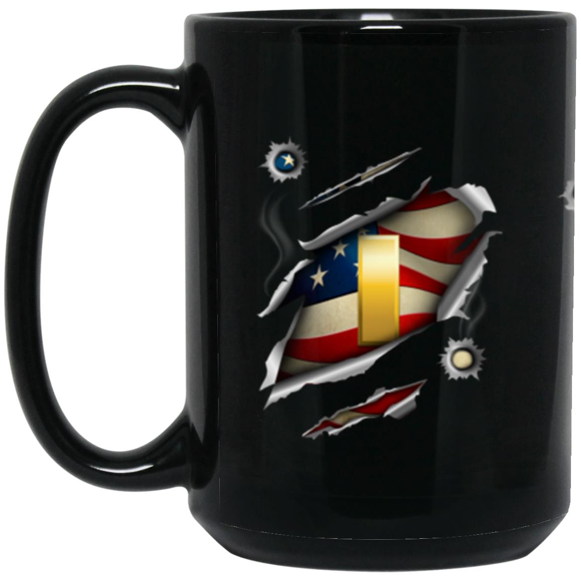 US Army O-1 Second Lieutenant O1 2LT Commissioned Officer Ranks 11oz - 15oz Black Mug