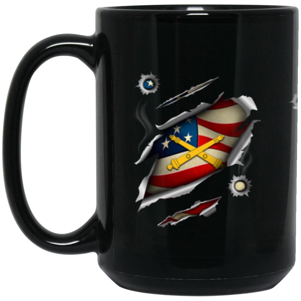 US Army Field Artillery 11oz - 15oz Black Mug