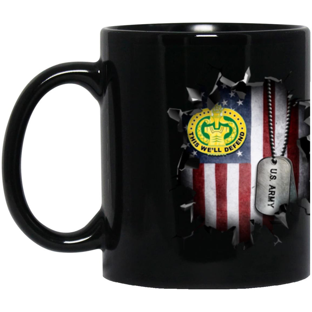 US Army Drill Sergeant 3D Break Effect 11oz - 15oz Black Mug