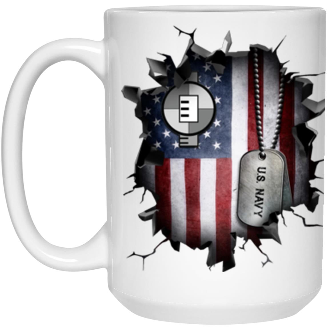 US Navy Engineering Aide Navy EA 3D Break Effect 11oz - 15oz White Mug