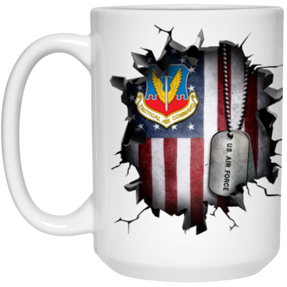 US Air Force Tactical Air Command 3D Break Effect Coffee Mug 11oz - 15oz White Mug