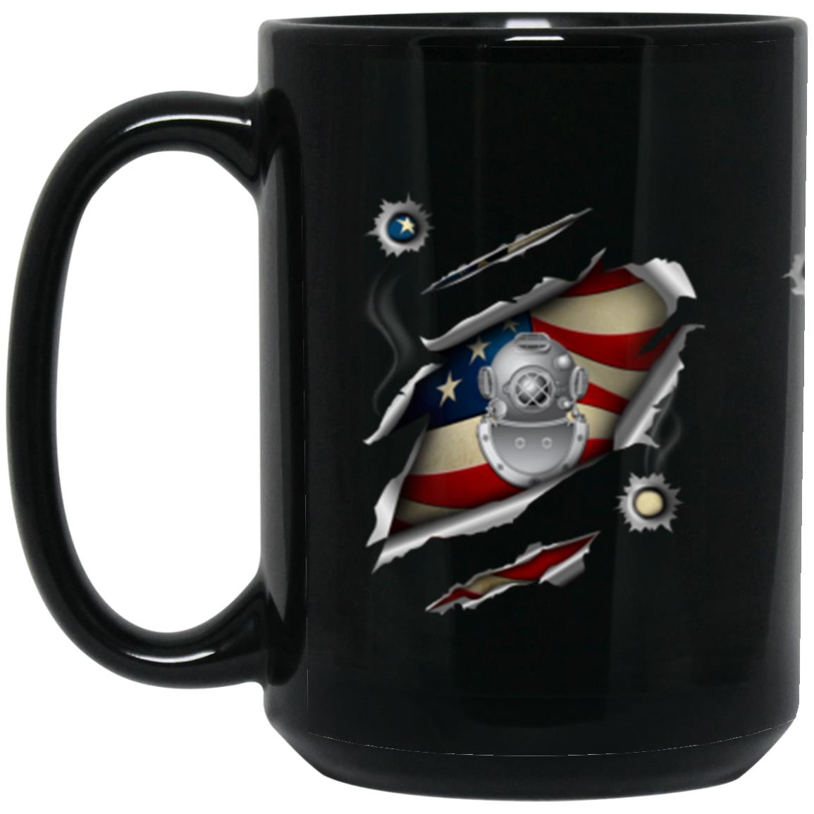 US Navy Diver Navy ND 11oz - 15oz Black Mug