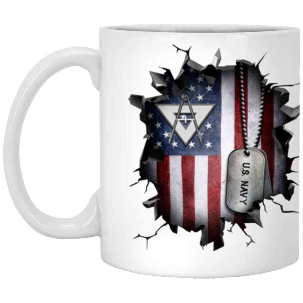 US Navy Draftsman Navy DM 3D Break Effect 11oz - 15oz White Mug